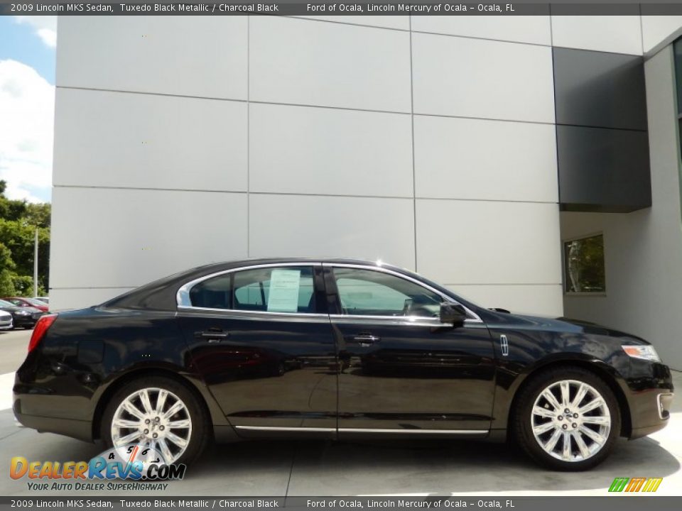 2009 Lincoln MKS Sedan Tuxedo Black Metallic / Charcoal Black Photo #5