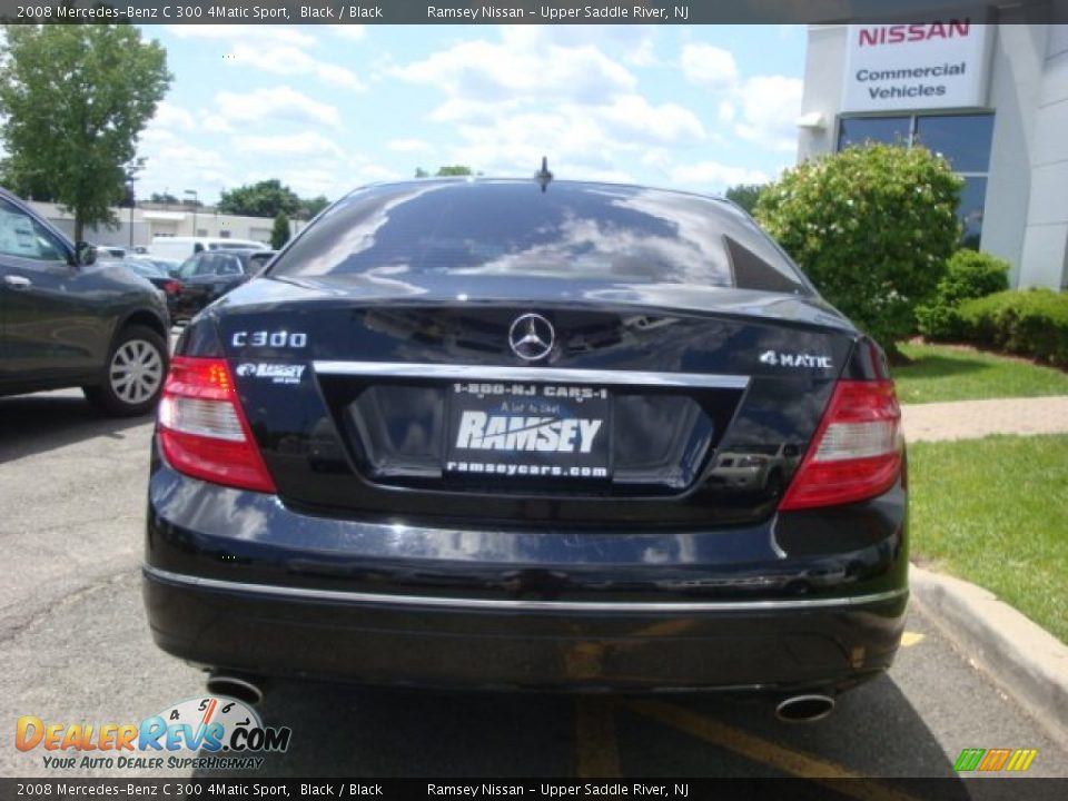 2008 Mercedes-Benz C 300 4Matic Sport Black / Black Photo #6