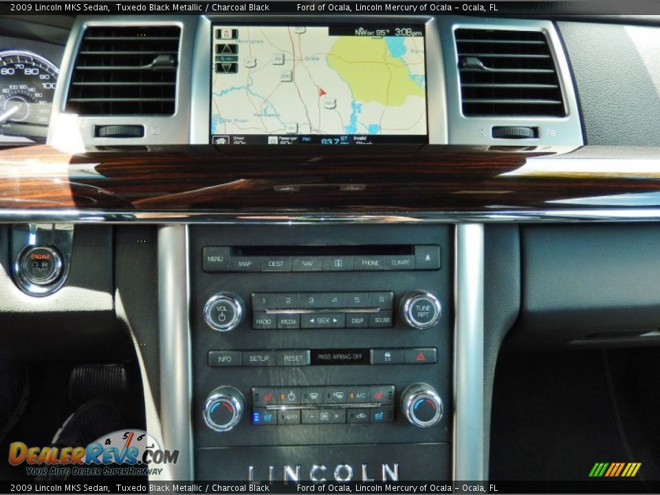 2009 Lincoln MKS Sedan Tuxedo Black Metallic / Charcoal Black Photo #22