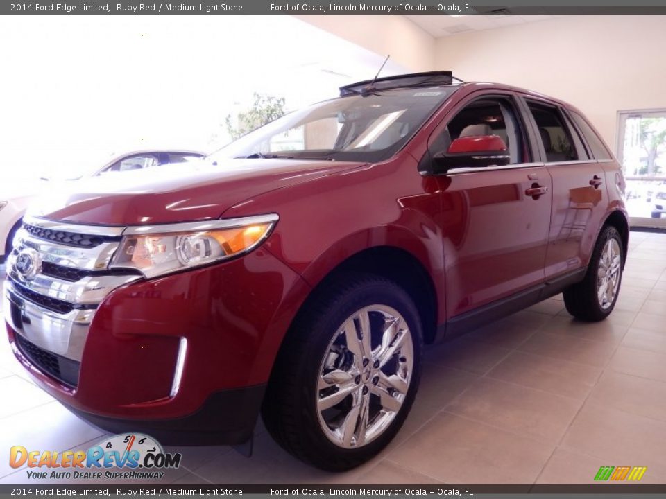 2014 Ford Edge Limited Ruby Red / Medium Light Stone Photo #1