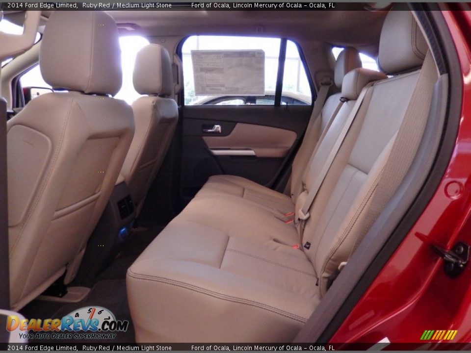 2014 Ford Edge Limited Ruby Red / Medium Light Stone Photo #7
