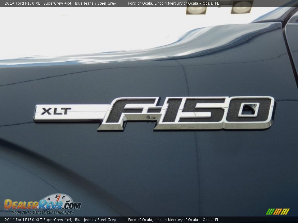 2014 Ford F150 XLT SuperCrew 4x4 Blue Jeans / Steel Grey Photo #4