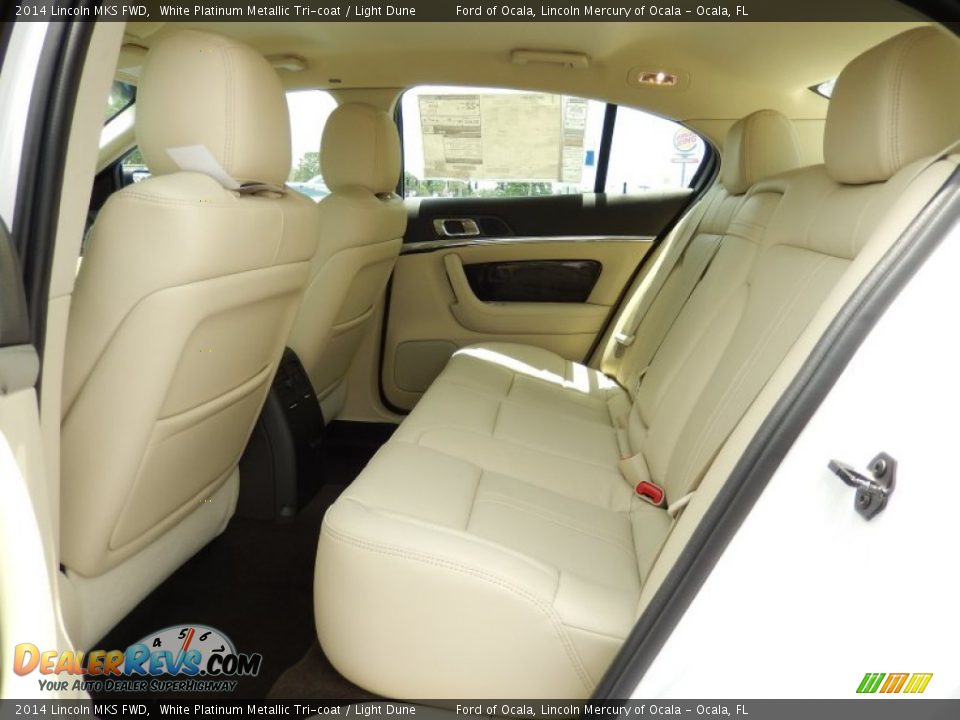 2014 Lincoln MKS FWD White Platinum Metallic Tri-coat / Light Dune Photo #7