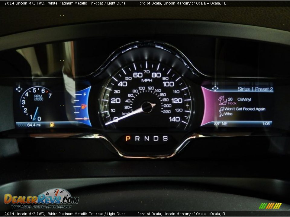 2014 Lincoln MKS FWD White Platinum Metallic Tri-coat / Light Dune Photo #9