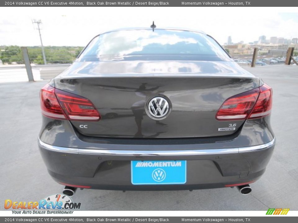 2014 Volkswagen CC V6 Executive 4Motion Black Oak Brown Metallic / Desert Beige/Black Photo #4