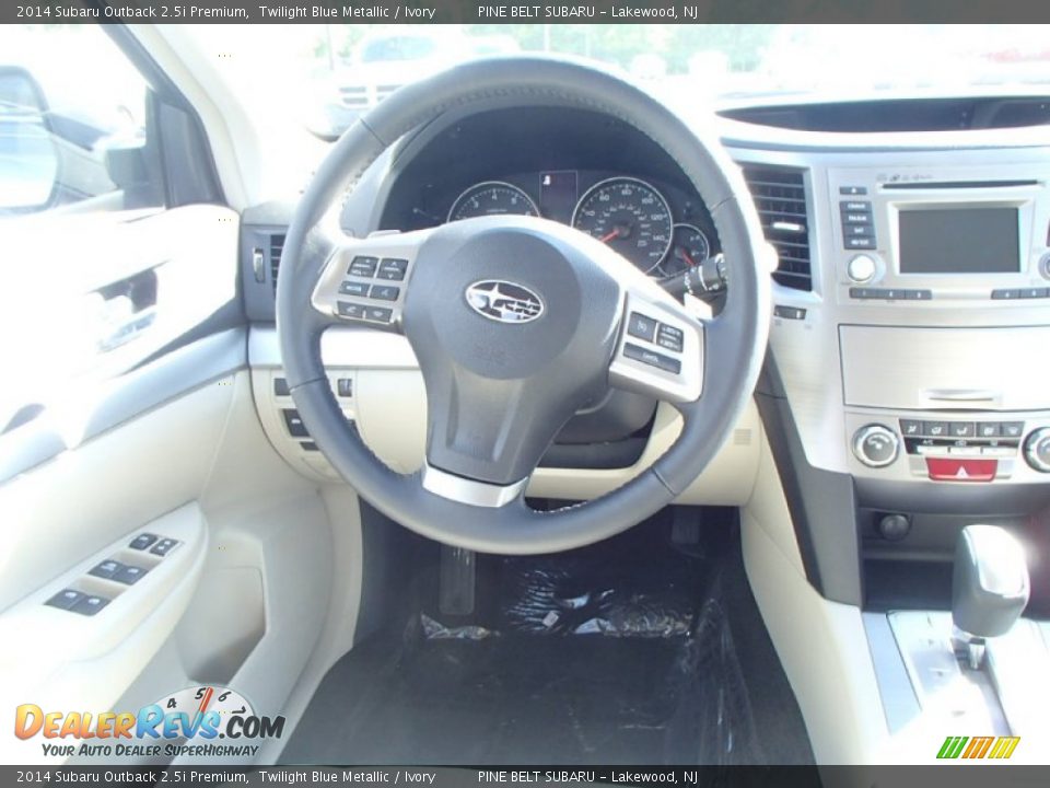 2014 Subaru Outback 2.5i Premium Twilight Blue Metallic / Ivory Photo #6