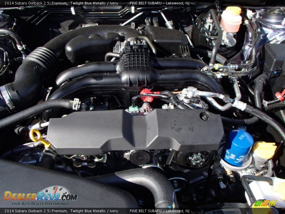 2014 Subaru Outback 2.5i Premium Twilight Blue Metallic / Ivory Photo #9
