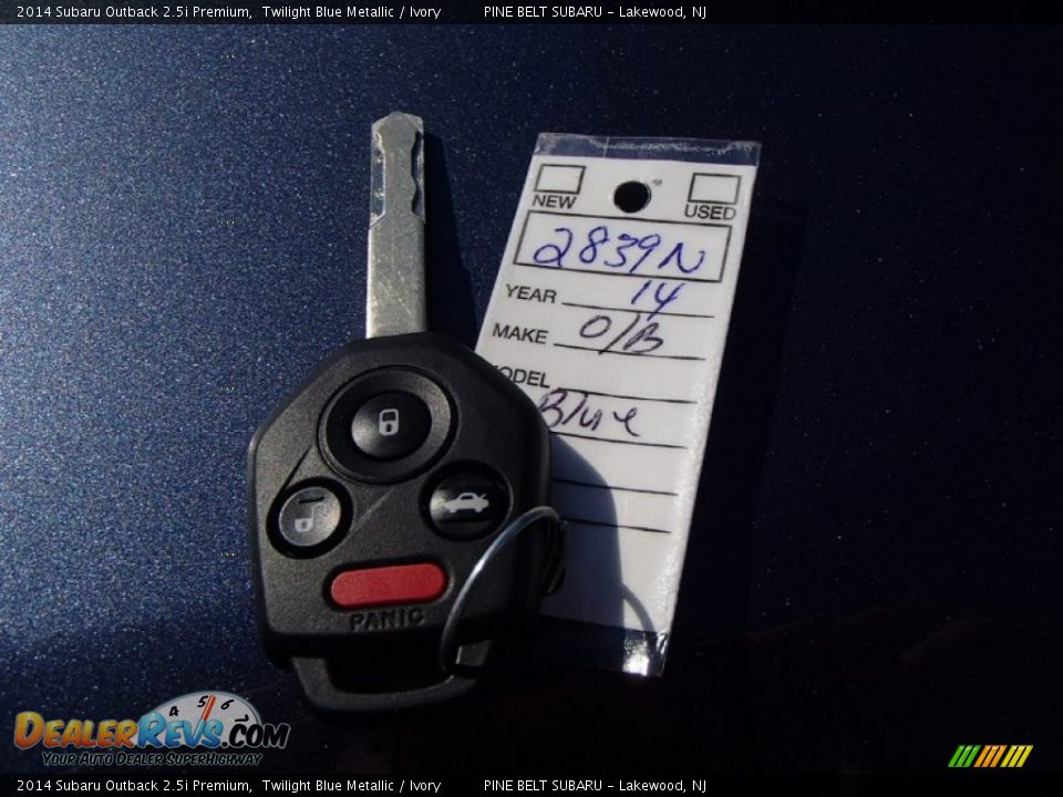 2014 Subaru Outback 2.5i Premium Twilight Blue Metallic / Ivory Photo #10