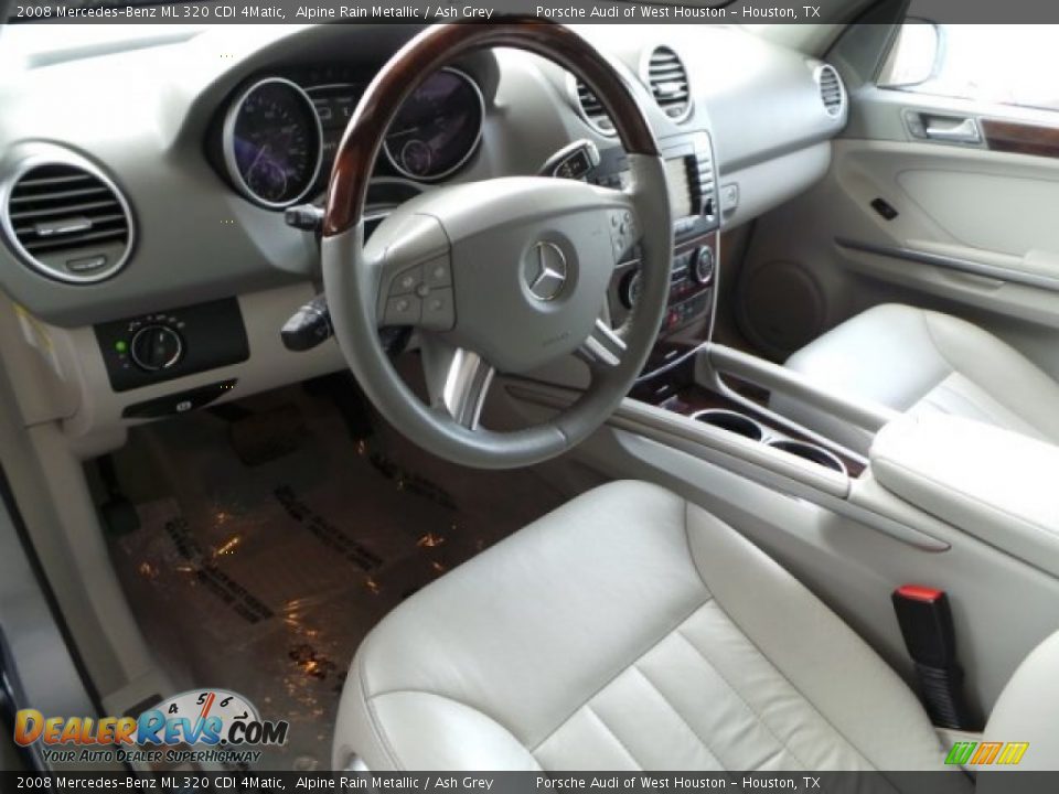 2008 Mercedes-Benz ML 320 CDI 4Matic Alpine Rain Metallic / Ash Grey Photo #14