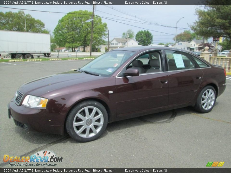 2004 Audi A6 2.7T S-Line quattro Sedan Burgundy Red Pearl Effect / Platinum Photo #3