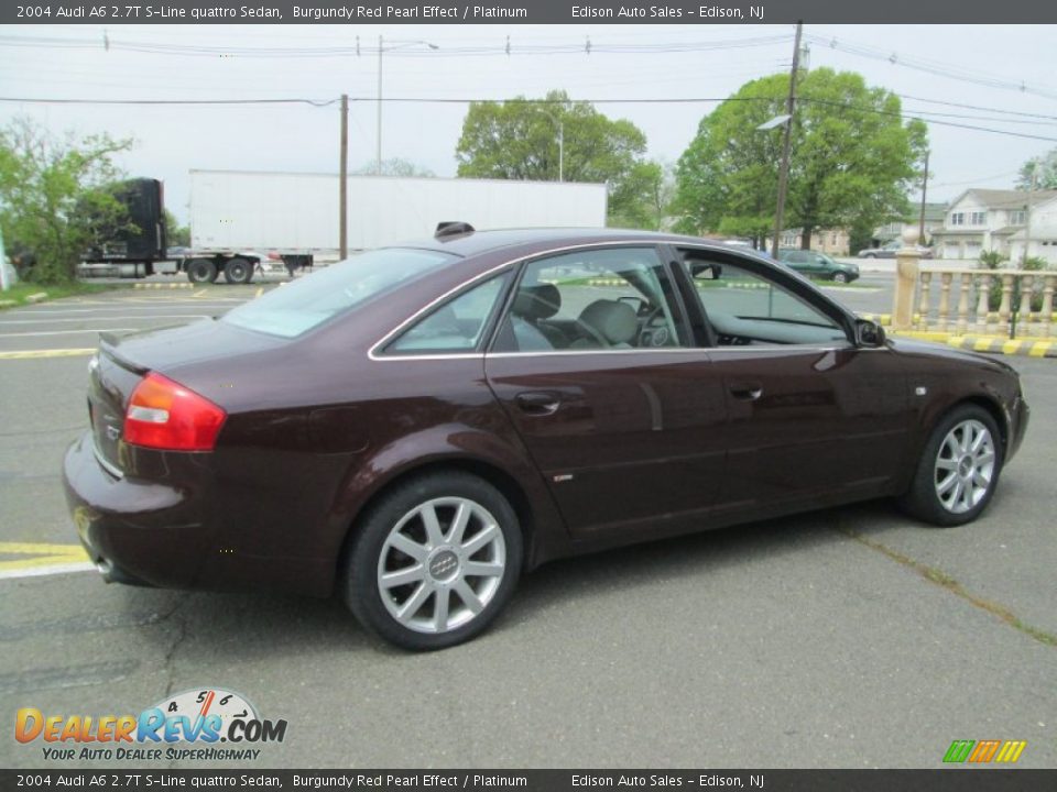 2004 Audi A6 2.7T S-Line quattro Sedan Burgundy Red Pearl Effect / Platinum Photo #8