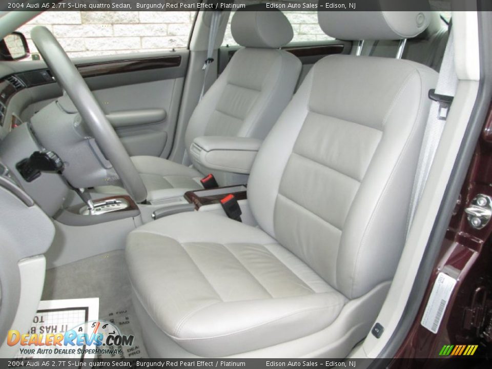 2004 Audi A6 2.7T S-Line quattro Sedan Burgundy Red Pearl Effect / Platinum Photo #13