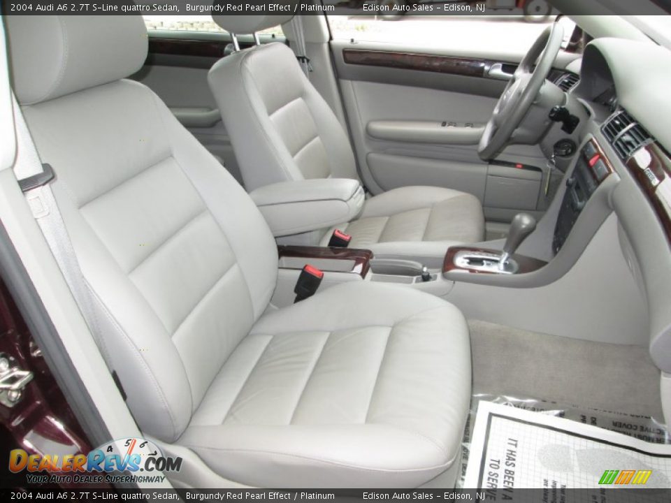 2004 Audi A6 2.7T S-Line quattro Sedan Burgundy Red Pearl Effect / Platinum Photo #14