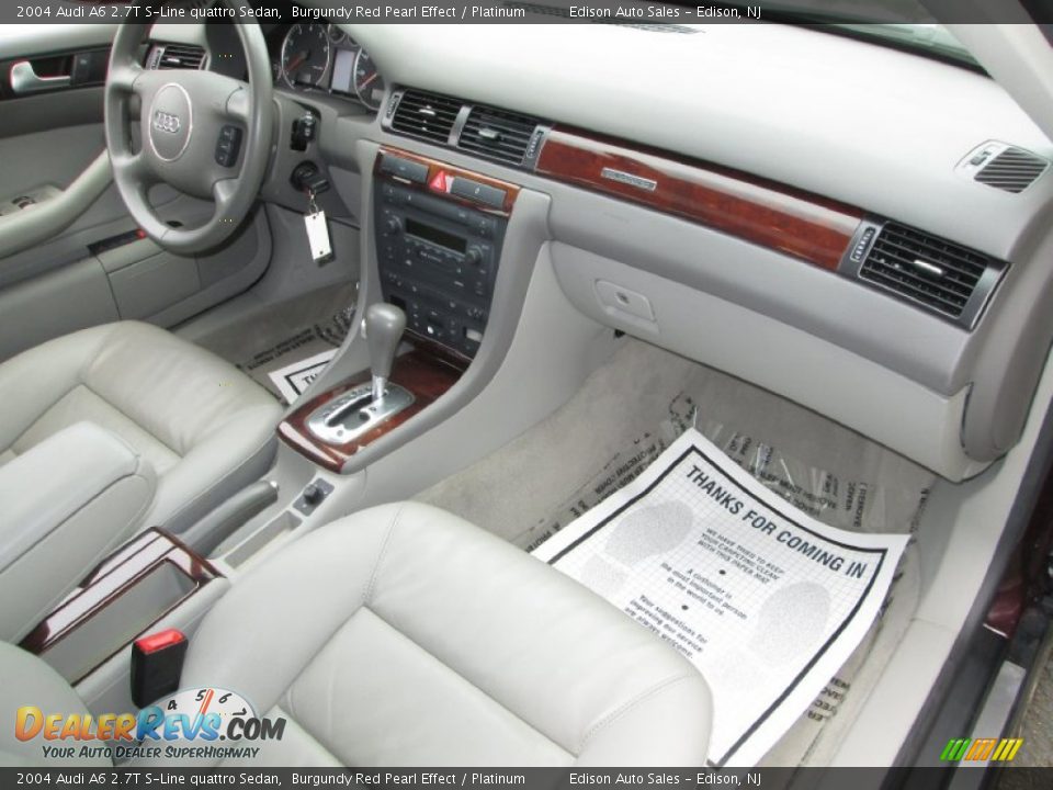 2004 Audi A6 2.7T S-Line quattro Sedan Burgundy Red Pearl Effect / Platinum Photo #16
