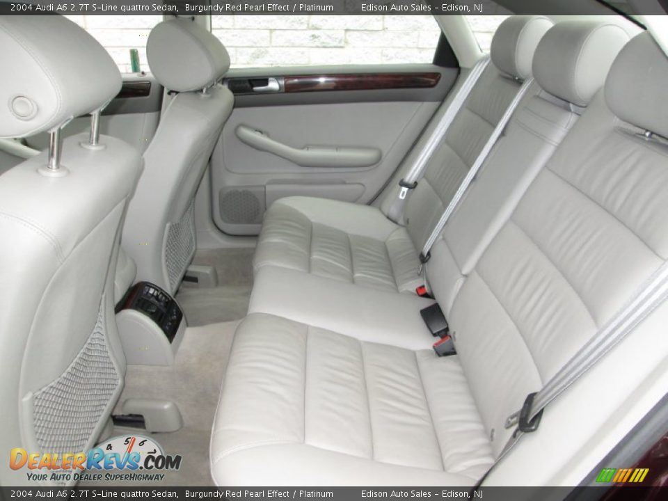 2004 Audi A6 2.7T S-Line quattro Sedan Burgundy Red Pearl Effect / Platinum Photo #17
