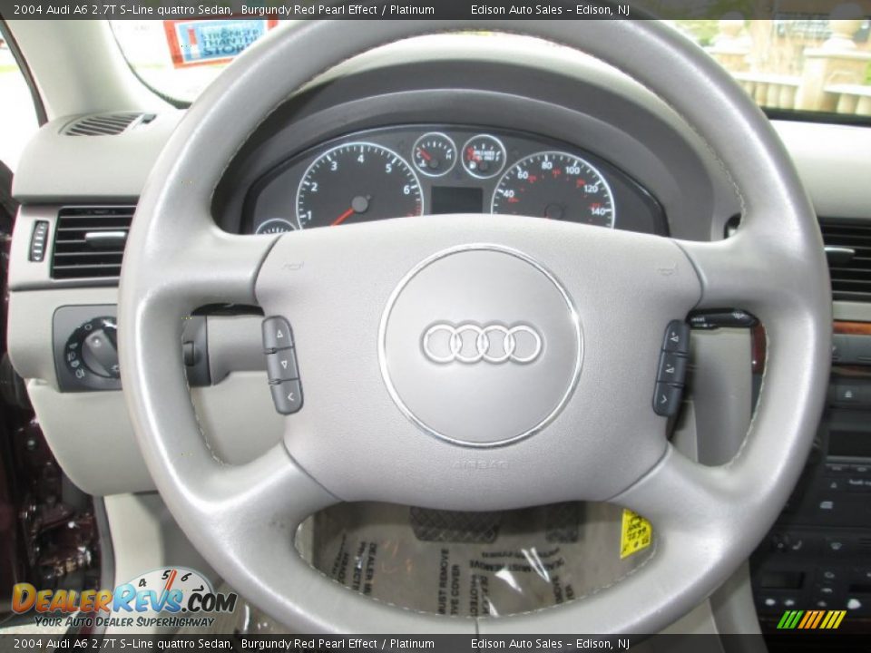 2004 Audi A6 2.7T S-Line quattro Sedan Burgundy Red Pearl Effect / Platinum Photo #22