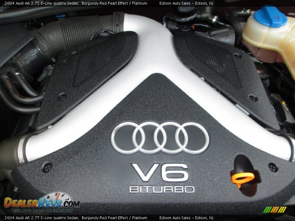 2004 Audi A6 2.7T S-Line quattro Sedan Burgundy Red Pearl Effect / Platinum Photo #29