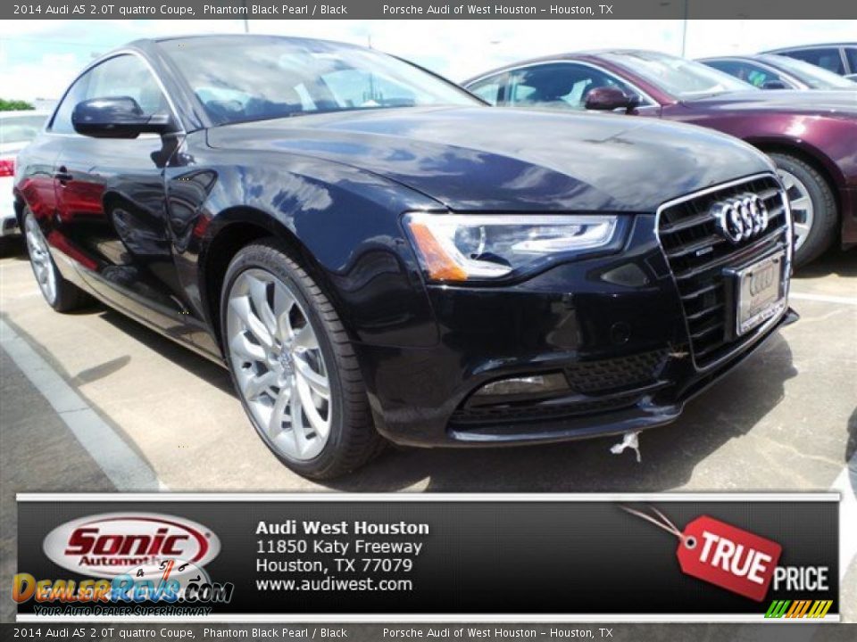 2014 Audi A5 2.0T quattro Coupe Phantom Black Pearl / Black Photo #1