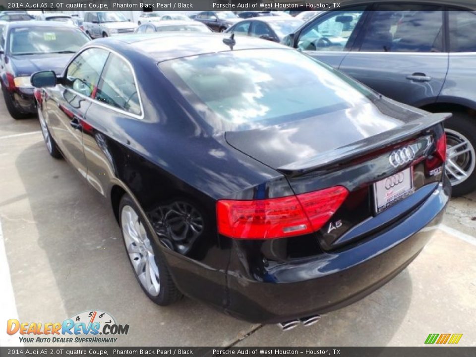 2014 Audi A5 2.0T quattro Coupe Phantom Black Pearl / Black Photo #3