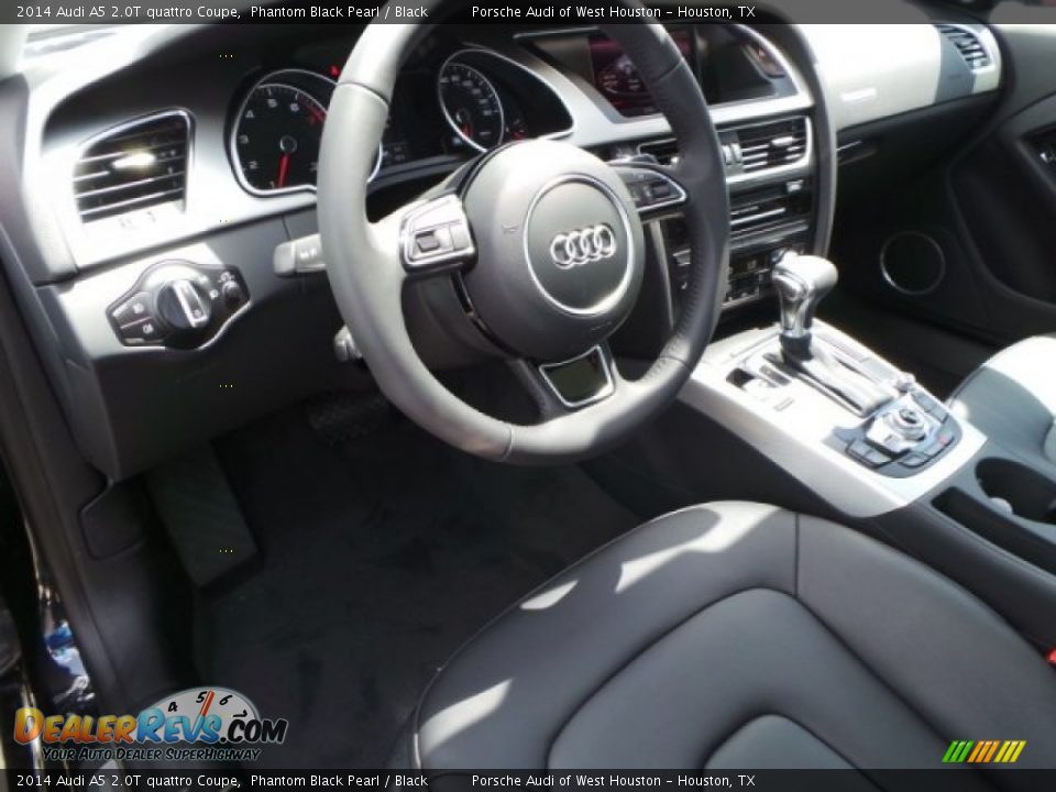 2014 Audi A5 2.0T quattro Coupe Phantom Black Pearl / Black Photo #9