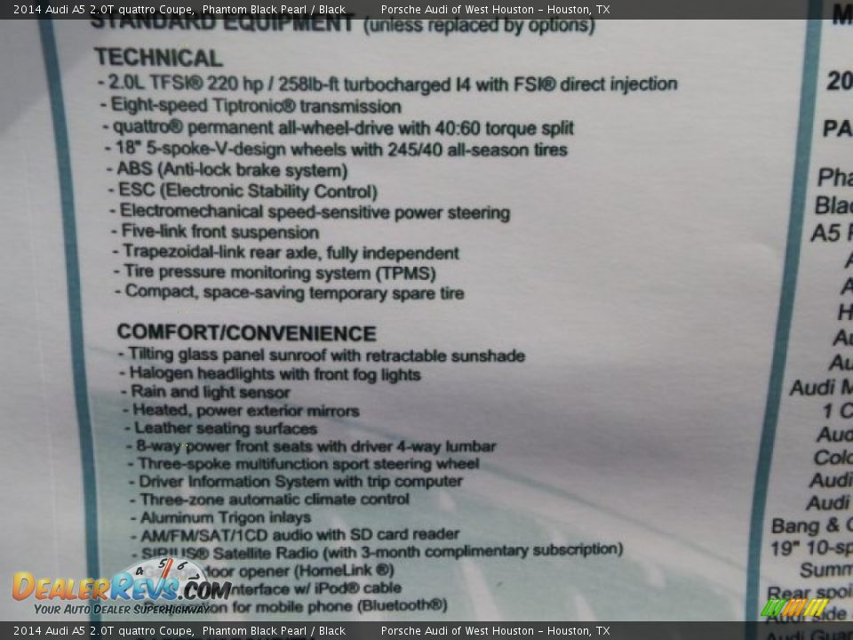 2014 Audi A5 2.0T quattro Coupe Phantom Black Pearl / Black Photo #28