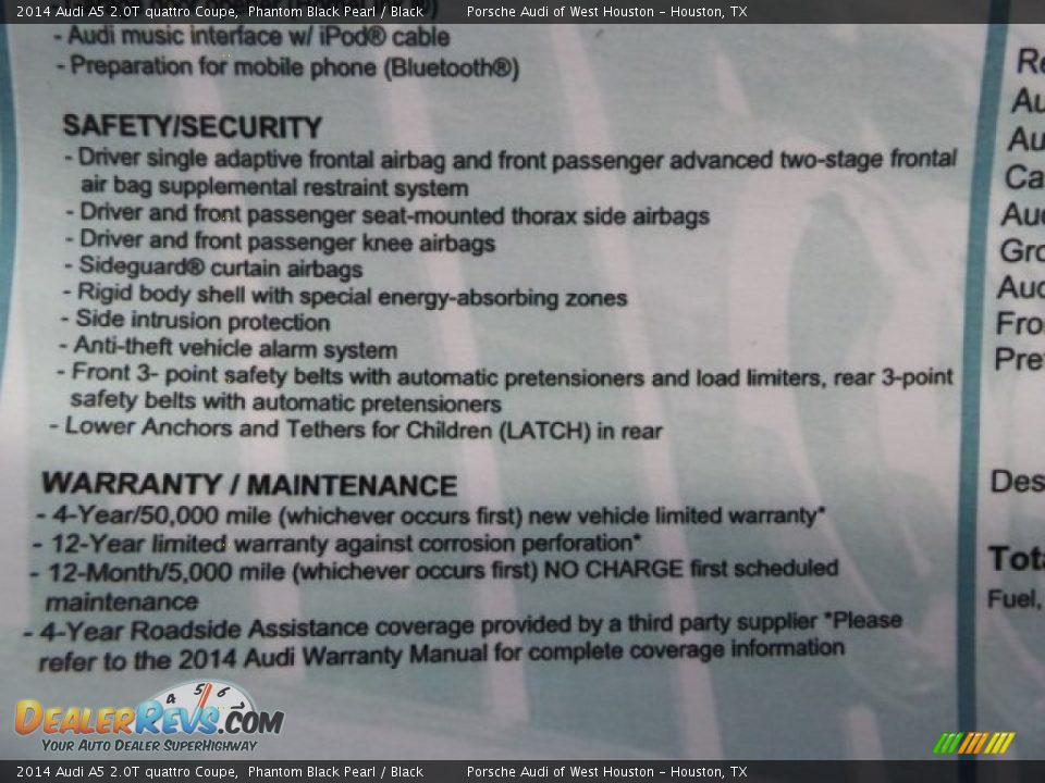 2014 Audi A5 2.0T quattro Coupe Phantom Black Pearl / Black Photo #29