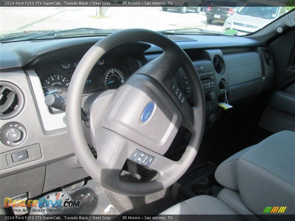 2014 Ford F150 STX SuperCab Tuxedo Black / Steel Grey Photo #11
