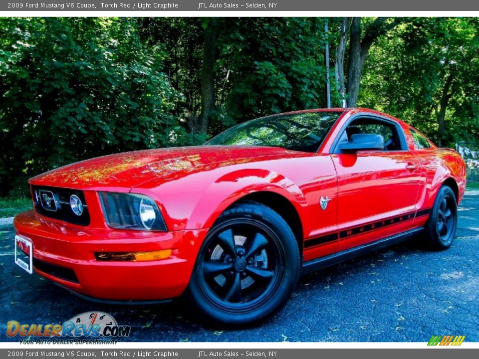 2009 Ford Mustang V6 Coupe Torch Red / Light Graphite Photo #1