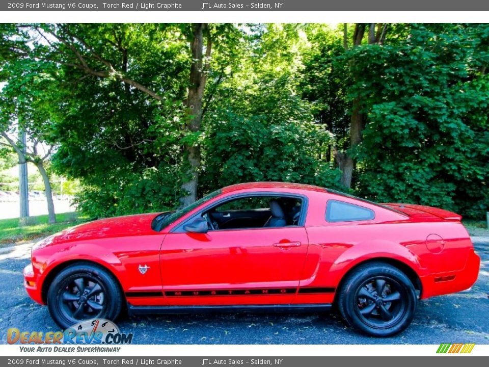 2009 Ford Mustang V6 Coupe Torch Red / Light Graphite Photo #3