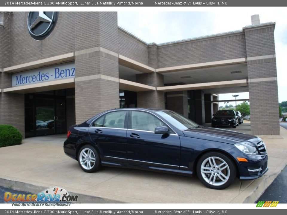 2014 Mercedes-Benz C 300 4Matic Sport Lunar Blue Metallic / Almond/Mocha Photo #1