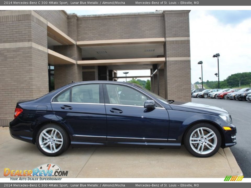 2014 Mercedes-Benz C 300 4Matic Sport Lunar Blue Metallic / Almond/Mocha Photo #2