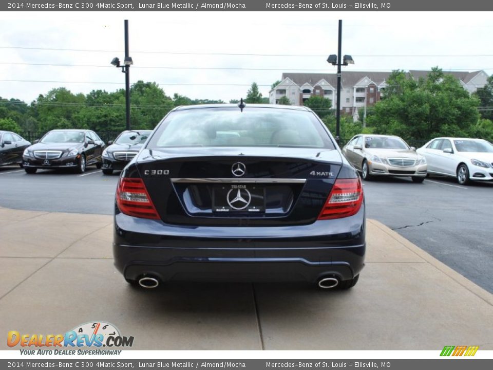 2014 Mercedes-Benz C 300 4Matic Sport Lunar Blue Metallic / Almond/Mocha Photo #3
