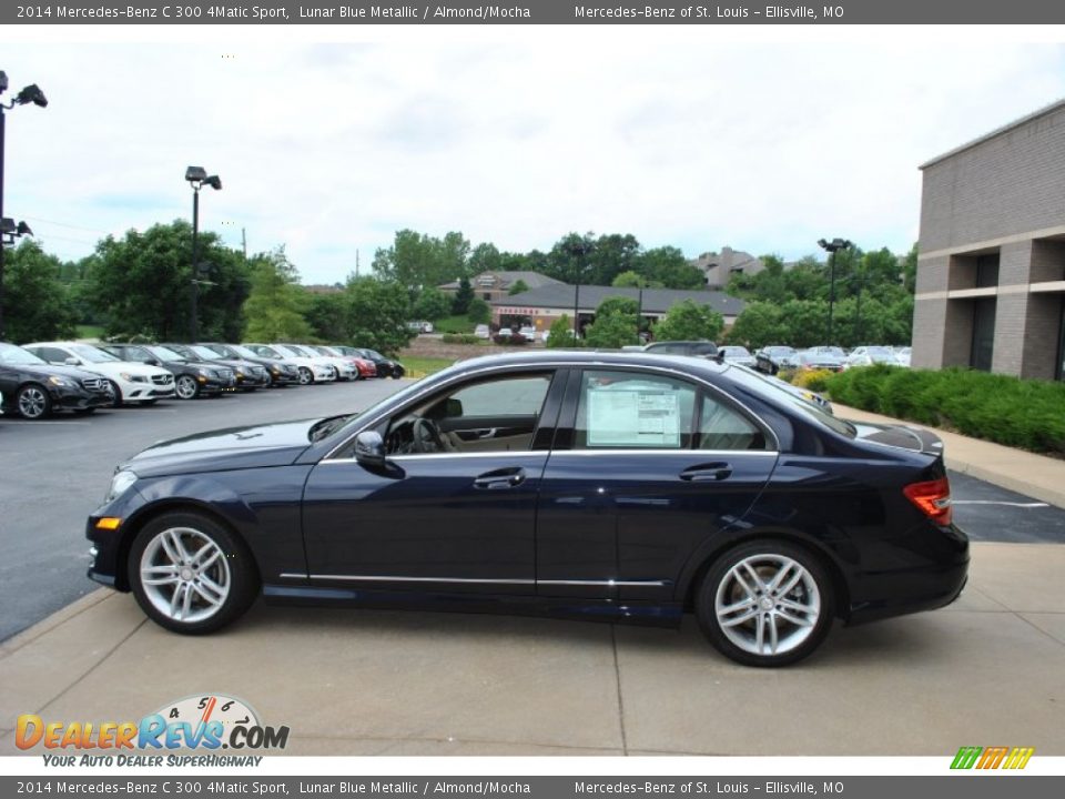 2014 Mercedes-Benz C 300 4Matic Sport Lunar Blue Metallic / Almond/Mocha Photo #4