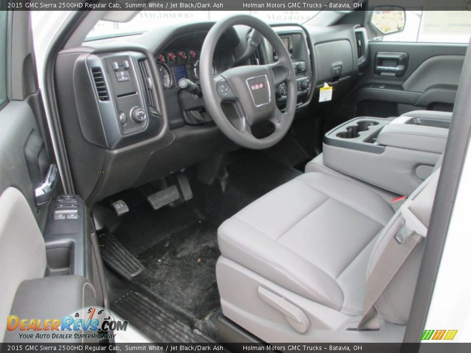 Jet Black/Dark Ash Interior - 2015 GMC Sierra 2500HD Regular Cab Photo #5