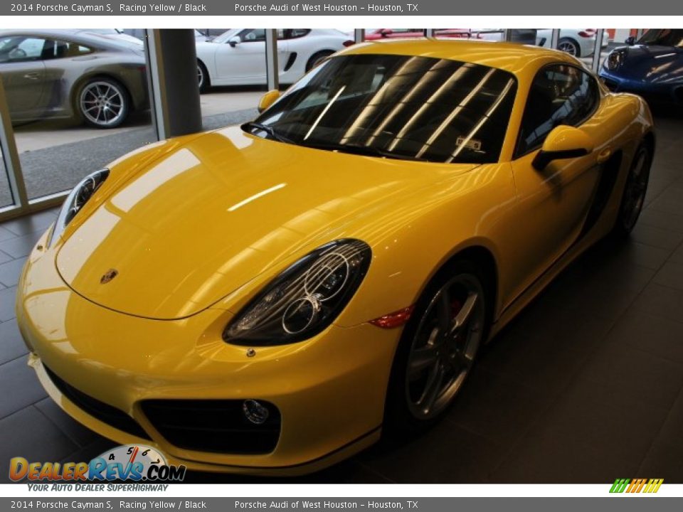 2014 Porsche Cayman S Racing Yellow / Black Photo #3