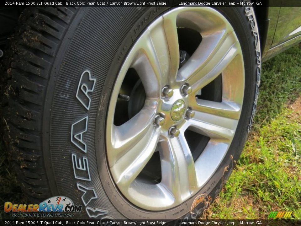 2014 Ram 1500 SLT Quad Cab Black Gold Pearl Coat / Canyon Brown/Light Frost Beige Photo #5