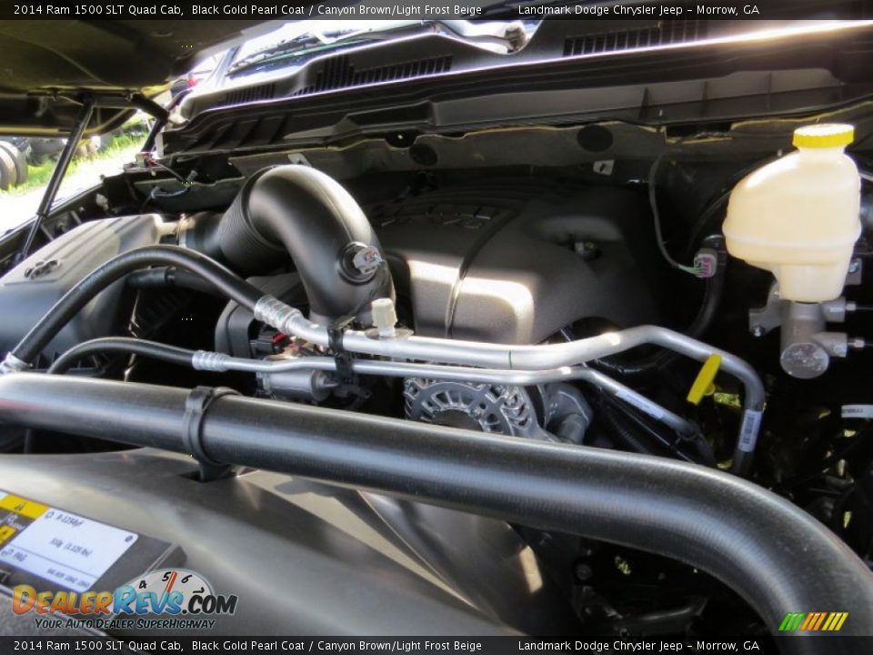 2014 Ram 1500 SLT Quad Cab Black Gold Pearl Coat / Canyon Brown/Light Frost Beige Photo #9