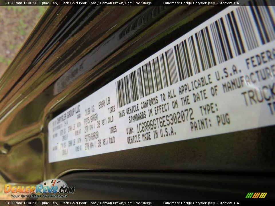 2014 Ram 1500 SLT Quad Cab Black Gold Pearl Coat / Canyon Brown/Light Frost Beige Photo #10