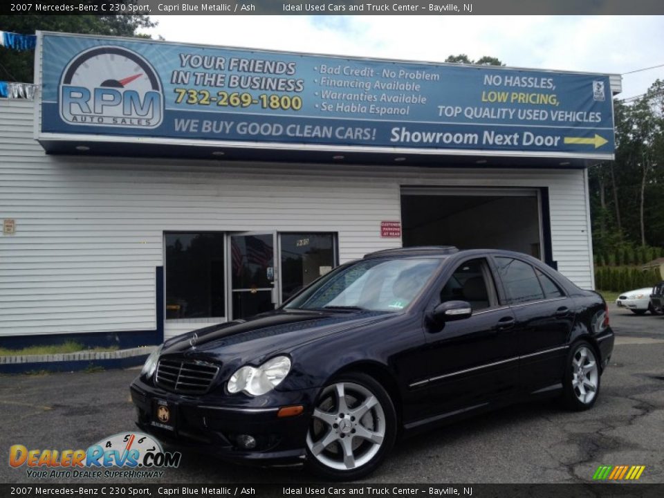 2007 Mercedes-Benz C 230 Sport Capri Blue Metallic / Ash Photo #1