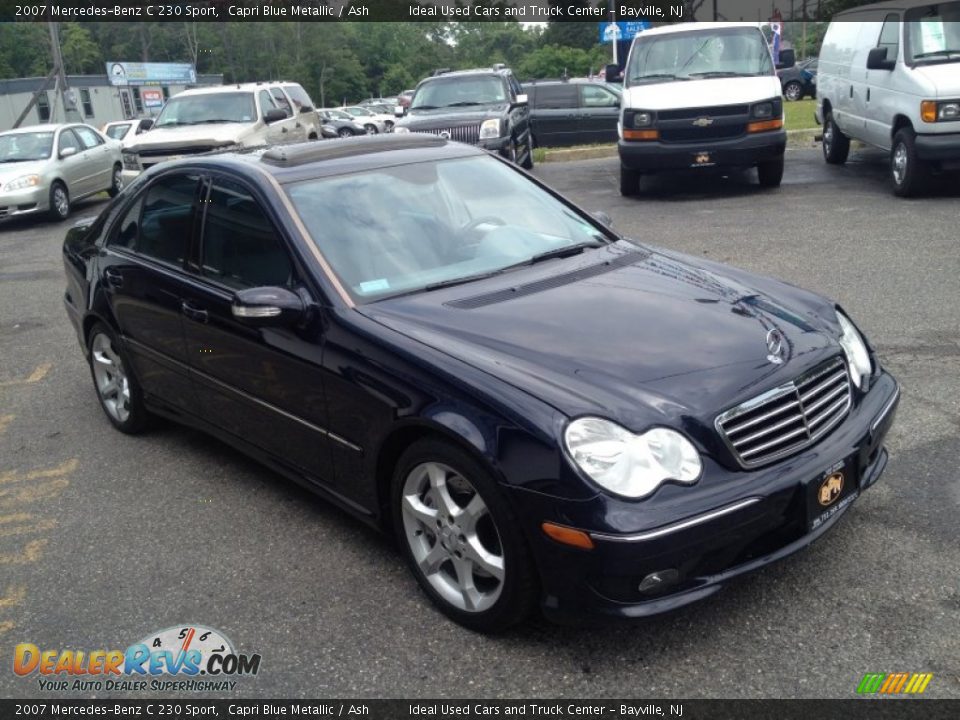 2007 Mercedes-Benz C 230 Sport Capri Blue Metallic / Ash Photo #6
