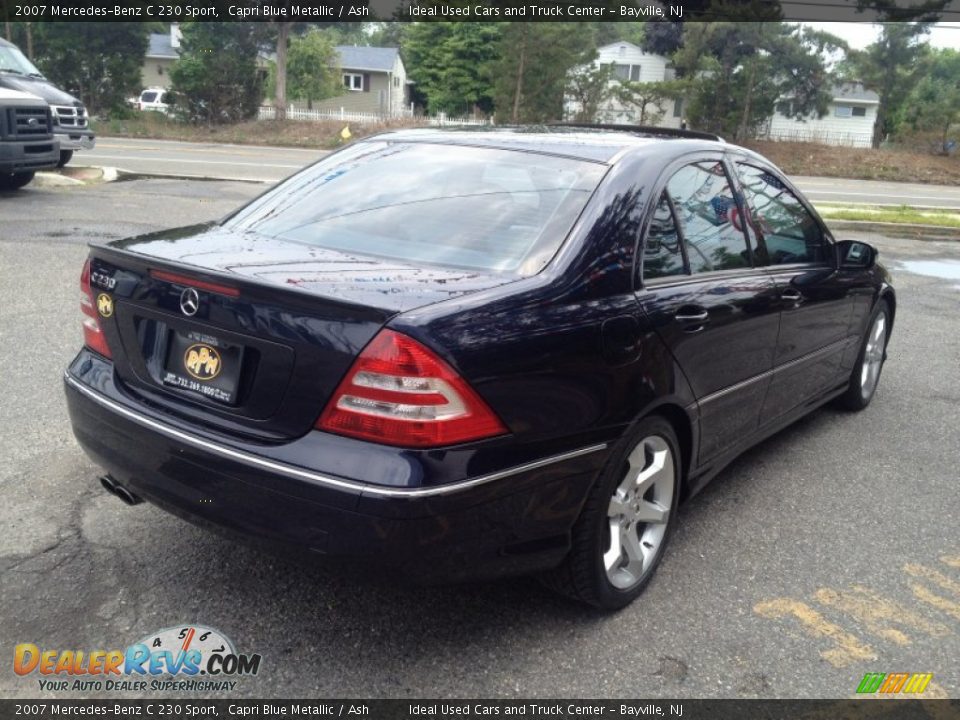 2007 Mercedes-Benz C 230 Sport Capri Blue Metallic / Ash Photo #15