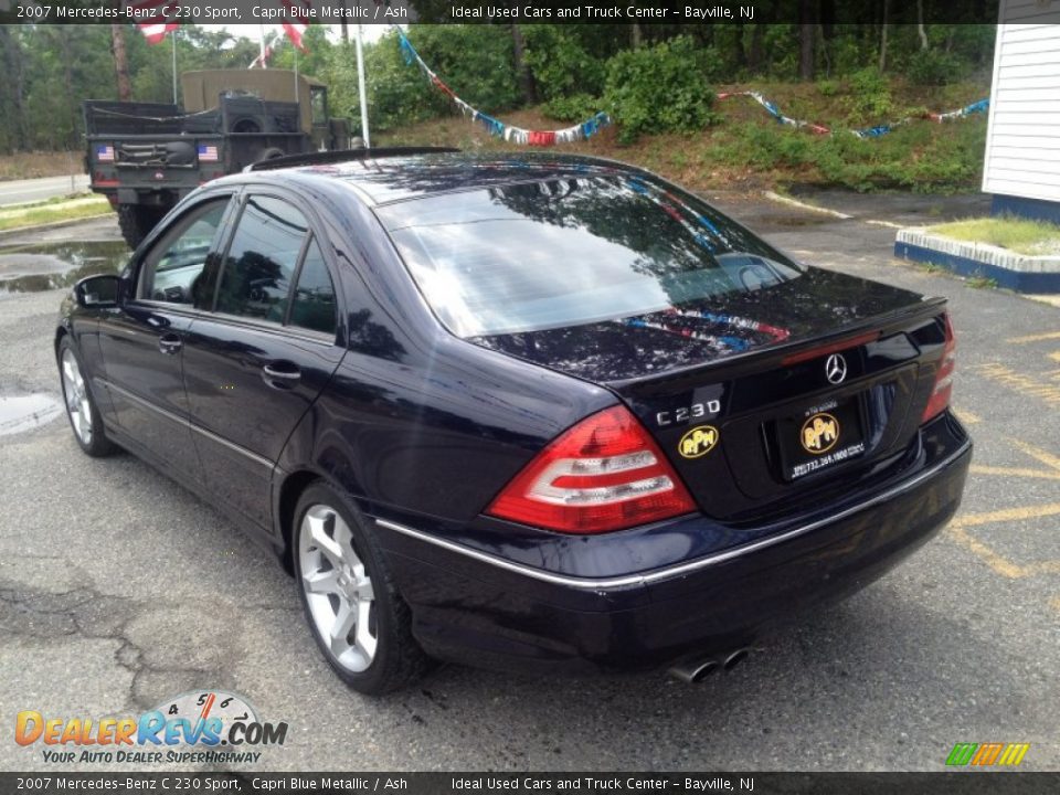 2007 Mercedes-Benz C 230 Sport Capri Blue Metallic / Ash Photo #17