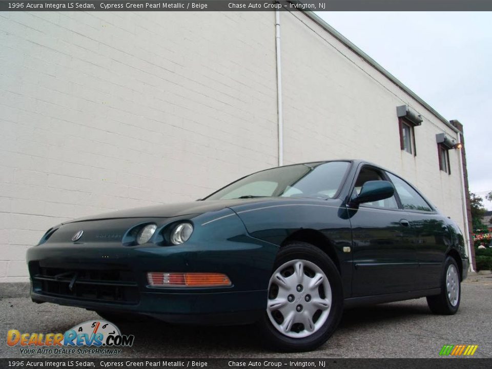 1996 Acura Integra LS Sedan Cypress Green Pearl Metallic / Beige Photo #1