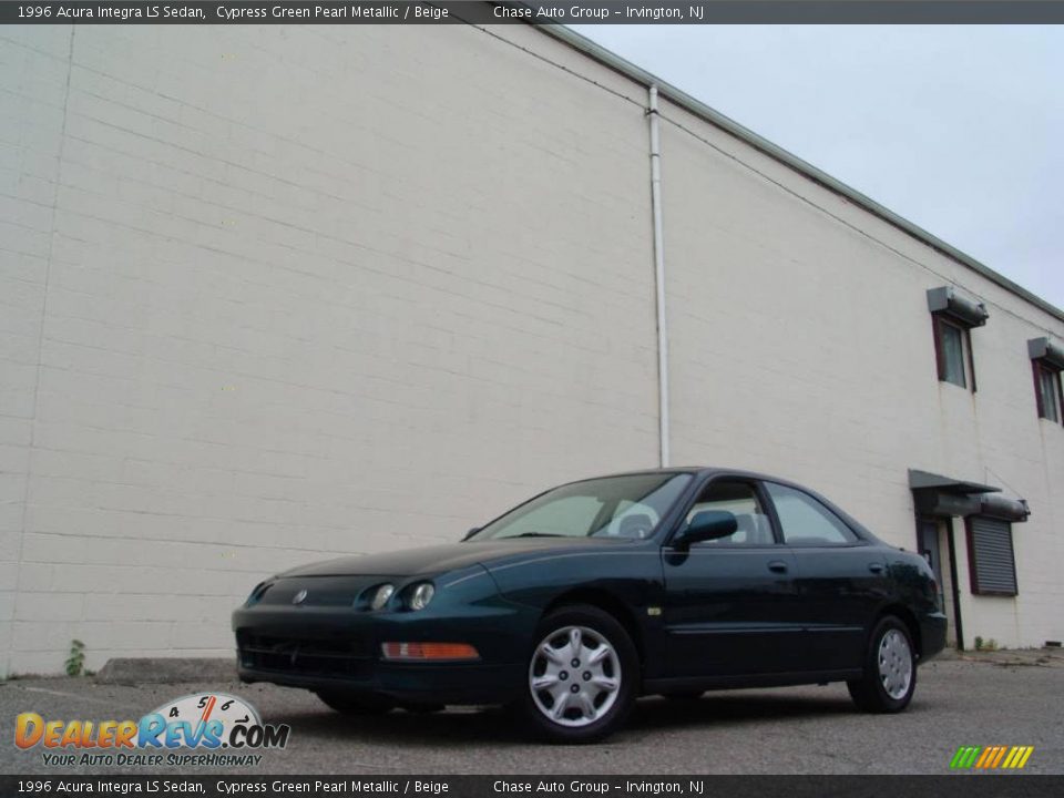 1996 Acura Integra LS Sedan Cypress Green Pearl Metallic / Beige Photo #2