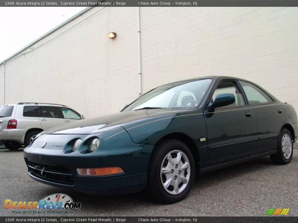 1996 Acura Integra LS Sedan Cypress Green Pearl Metallic / Beige Photo #5