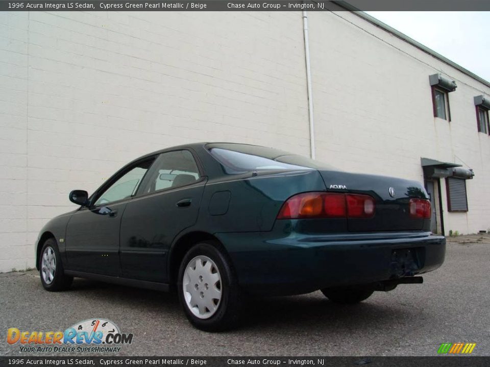 1996 Acura Integra LS Sedan Cypress Green Pearl Metallic / Beige Photo #6