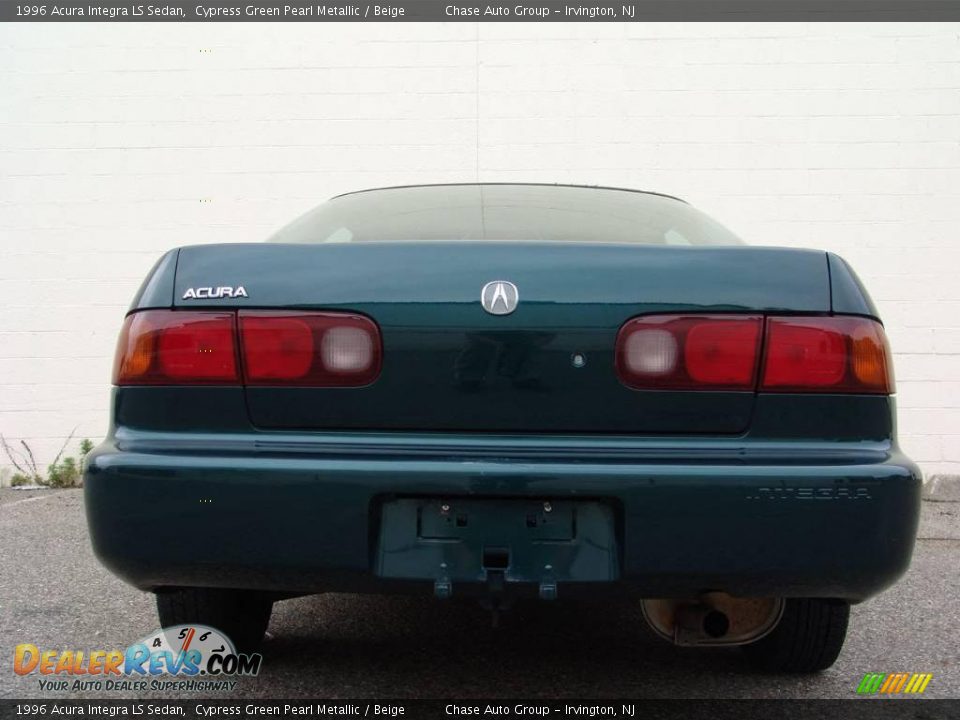 1996 Acura Integra LS Sedan Cypress Green Pearl Metallic / Beige Photo #7