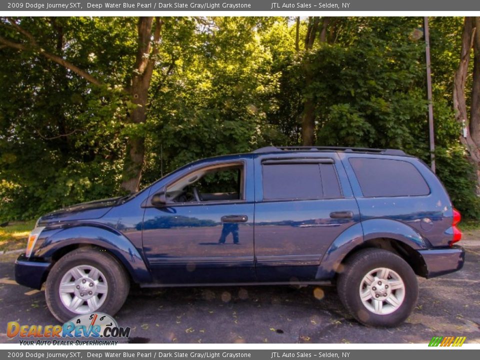 2009 Dodge Journey SXT Deep Water Blue Pearl / Dark Slate Gray/Light Graystone Photo #3
