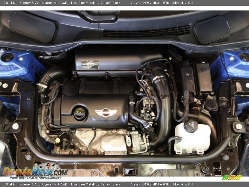 2014 Mini Cooper S Countryman All4 AWD True Blue Metallic / Carbon Black Photo #16