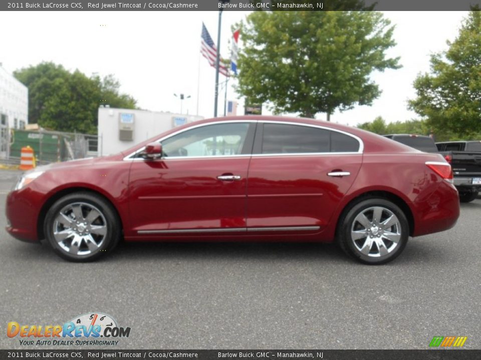 2011 Buick LaCrosse CXS Red Jewel Tintcoat / Cocoa/Cashmere Photo #4